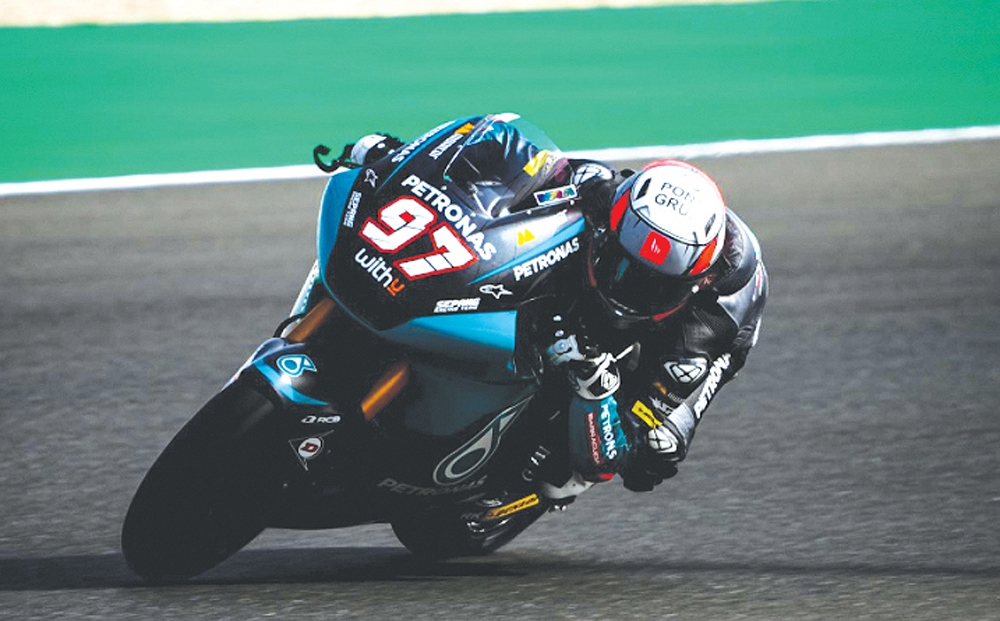 Xavi Vierge in action at Losail International Circuit yesterday. 
PIC COURTESY: MOTOGP.COM