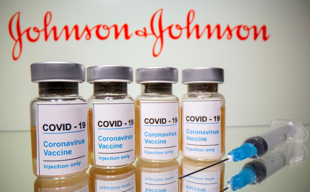 FILE PHOTO: Vials with a sticker reading, 