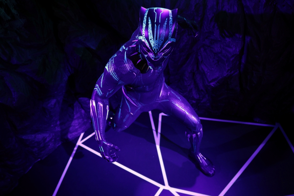 Madame Tussauds London unveils it's new waxwork of the Marvel figure Black Panther, as it prepares to re-open to the public following the easing of coronavirus disease (COVID-19) restrictions in London, Britain, May 14, 2021. REUTERS/Hannah McKay