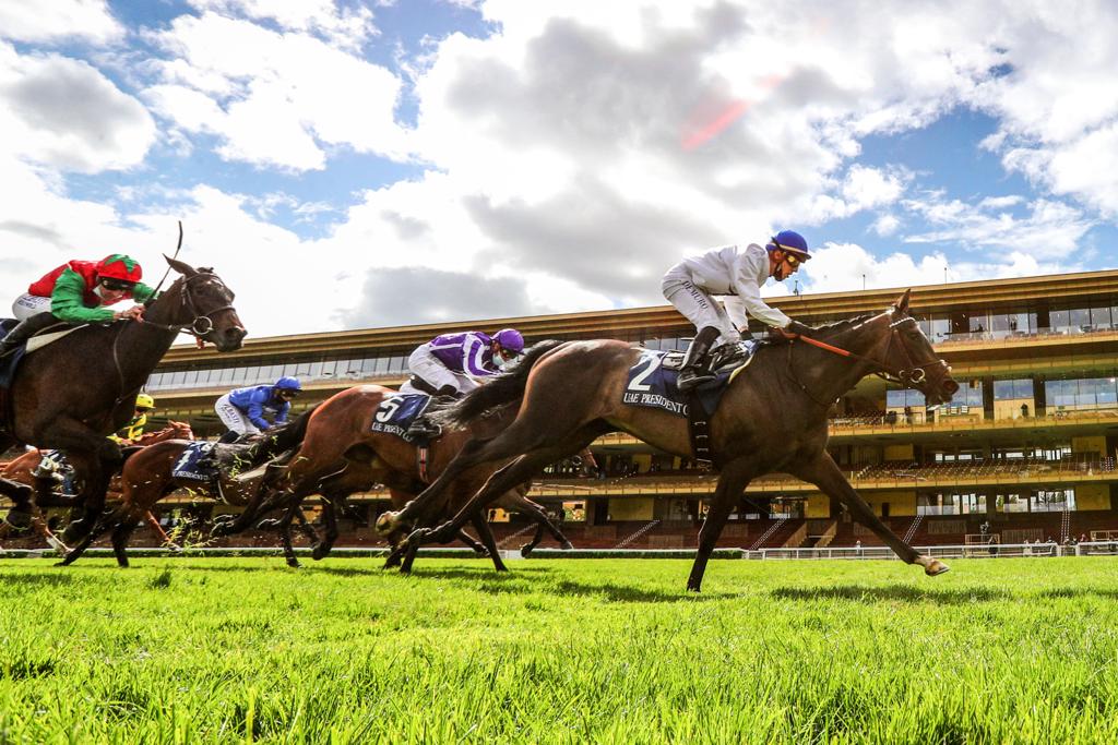 Jockey Cristian Demuro guides Coeursamba to victory. PIC: SCOOPDYGA