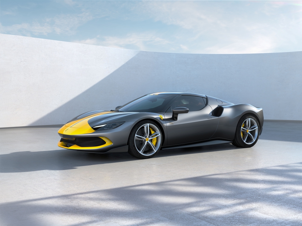 Ferrari unveils its new sports car 296 GTB in Maranello, Italy in this undated handout obtained June 24, 2021. Scuderia Ferrari Press Office/Handout via REUTERS