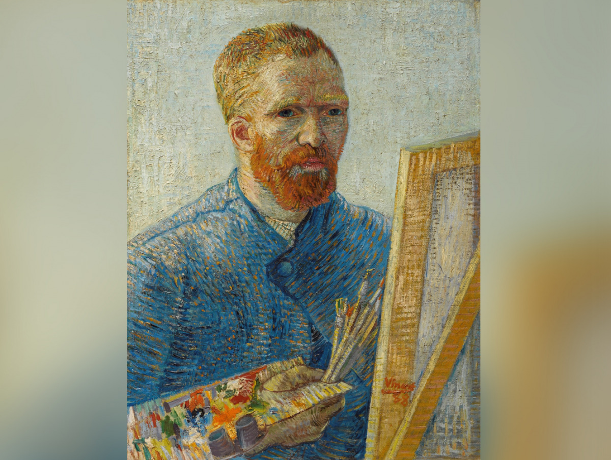 Self-portrait as a painter from 1888 by Vincent van Gogh (1853-1890) obtained on June 30, 2021. Courtesy of The Courtauld/Handout via REUTERS