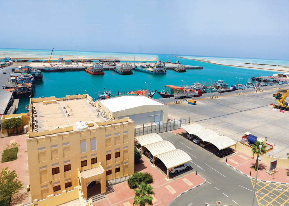 An aerial view of Ruwais Port.