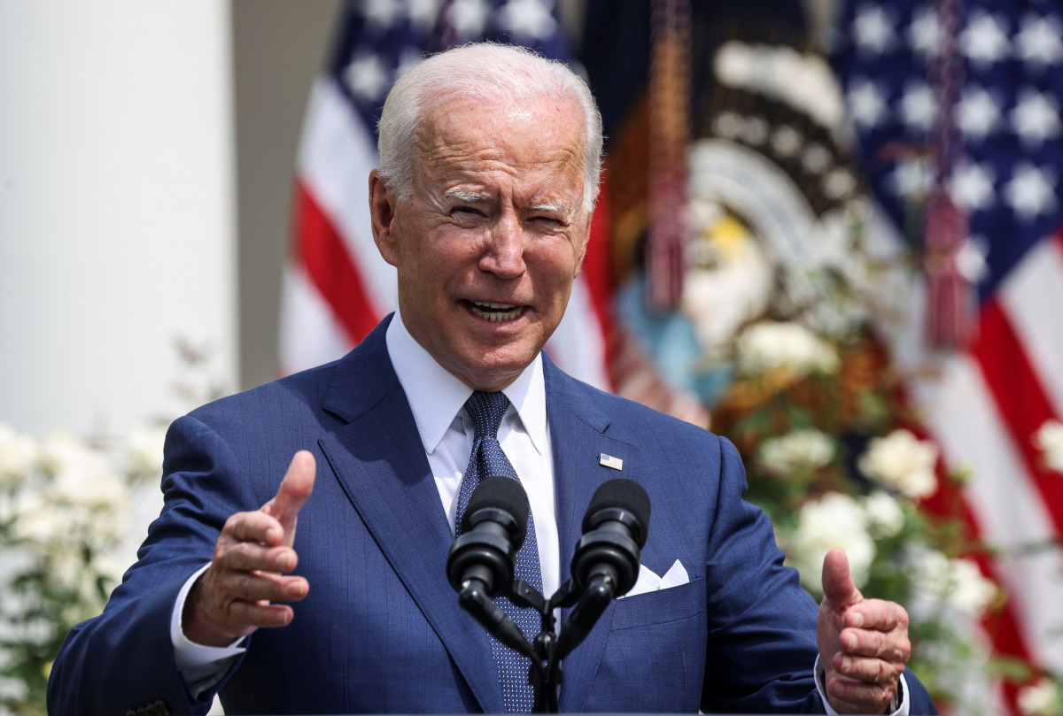 U.S. President Joe Biden delivers remarks during an event to celebrate the 31st anniversary of the Americans with Disabilities Act (ADA) in the White House Rose Garden in Washington, U.S., July 26, 2021. REUTERS/Evelyn Hockstein
