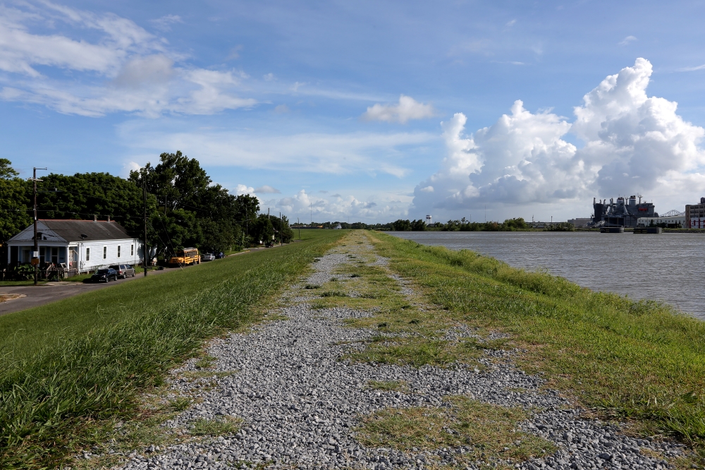 FILE PHOTO: A view from the top of the levee that protects the Ninth Ward from the Industrial Canal is pictured as Tropical Storm Barry approaches land in New Orleans, Louisiana, U.S. July 11, 2019. REUTERS/Jonathan Bachman/File Photo
