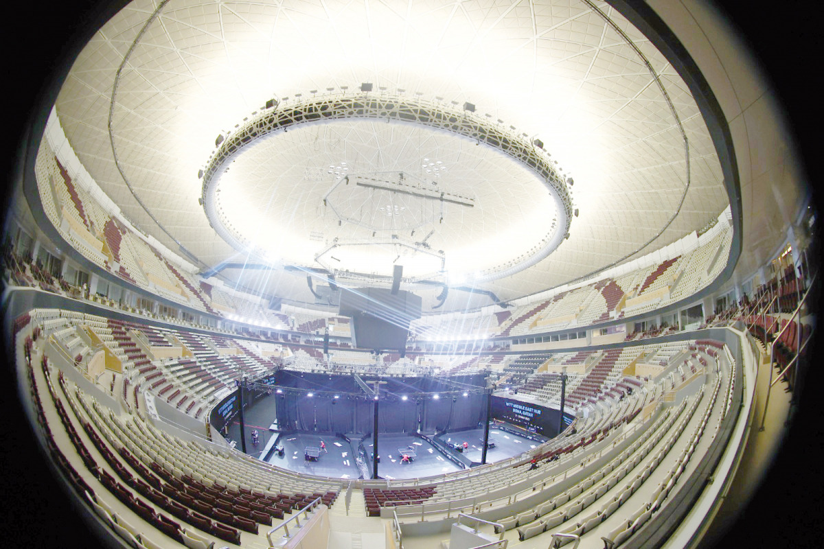 A general view of the Lusail Multipurpose Hall ahead of the WTT Star Contender series.