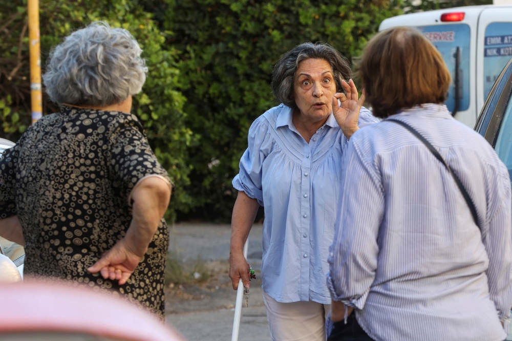 A local reacts following an earthquake in Heraklion on the island of Crete, Greece, September 27, 2021. Reuters/Stefanos Rapanis