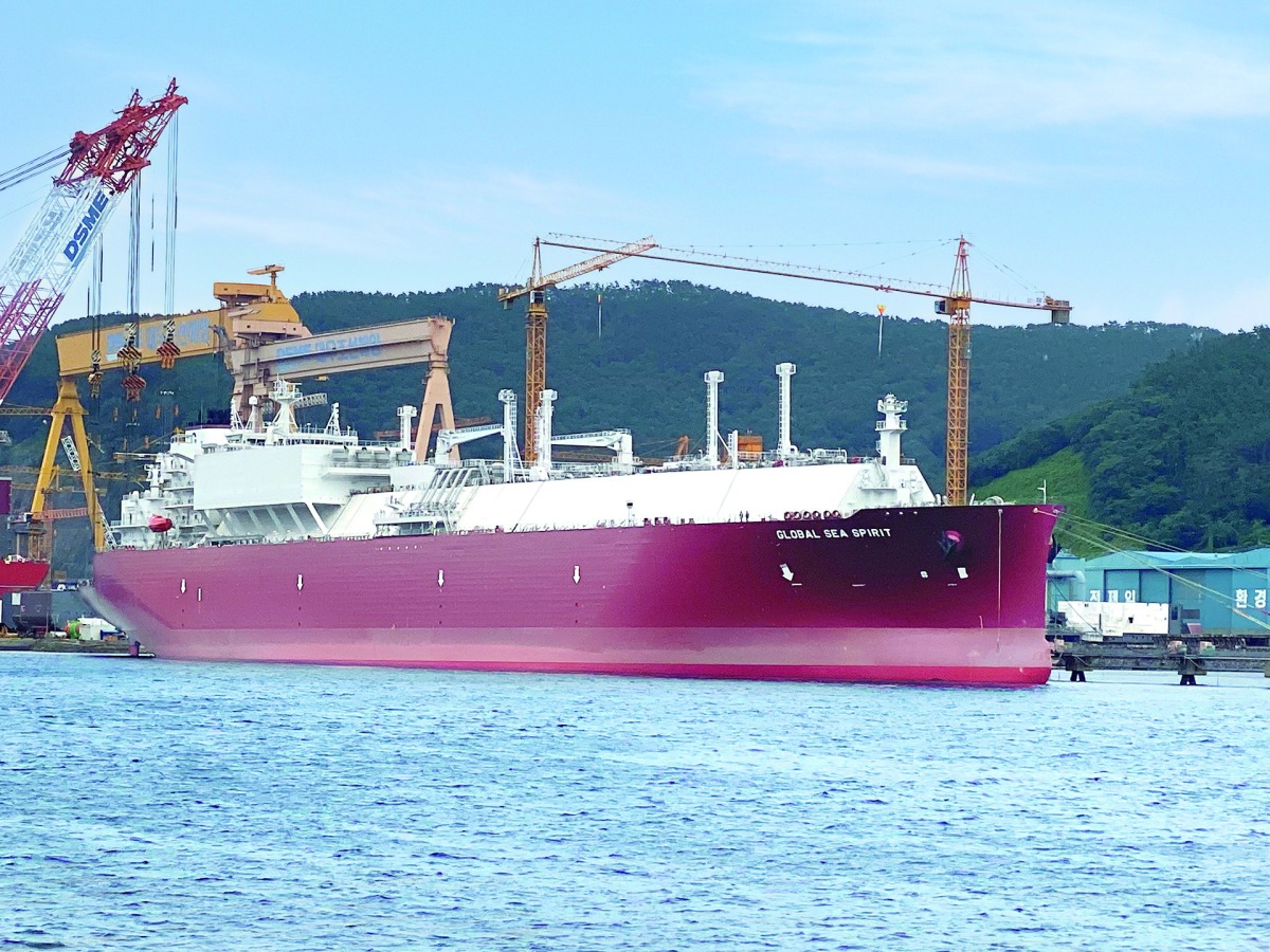 A photo of LNG carrier ‘Global Sea Spirit’.
