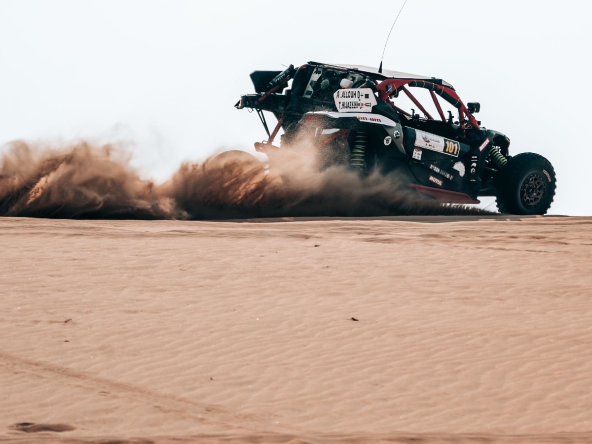 Qatar's Ahmed Allouh drives his CANAM X3.