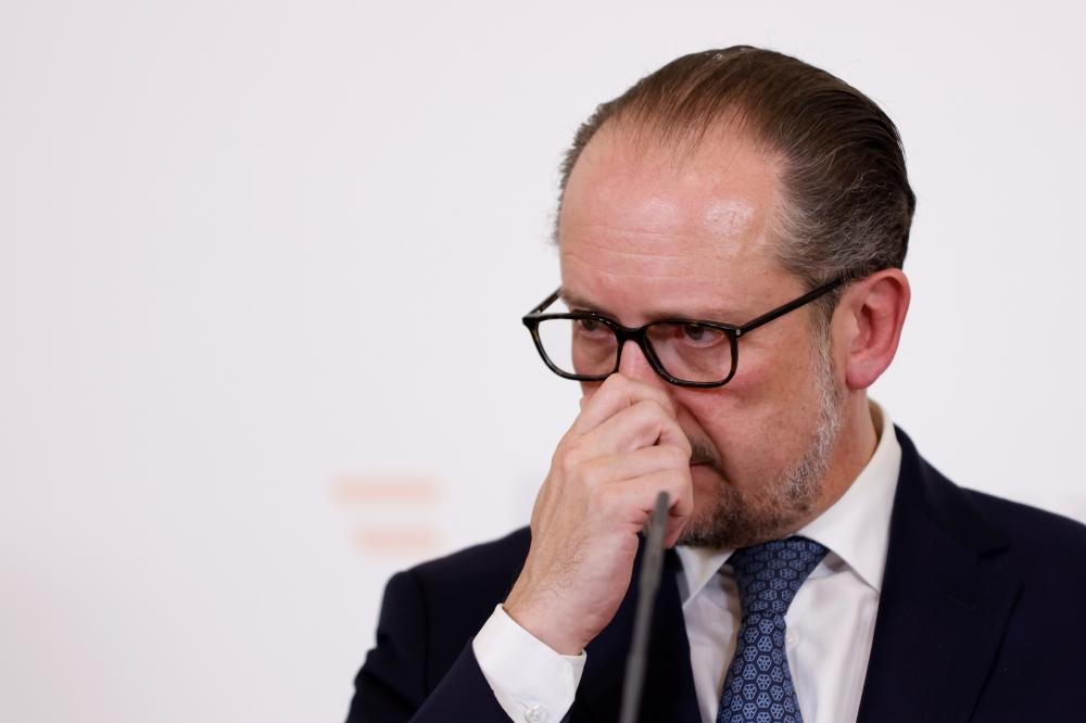 Austrian Chancellor Alexander Schallenberg attends a news conference in Vienna, Austria November 5, 2021. Reuters/ Leonhard Foeger