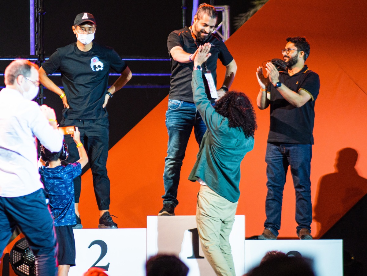 Fans take part in fun activities at the Losail Circuit Sports Club on the sidelines of the Friday practice of Formula 1 Ooredoo Qatar Grand Prix 2021 yesterday.