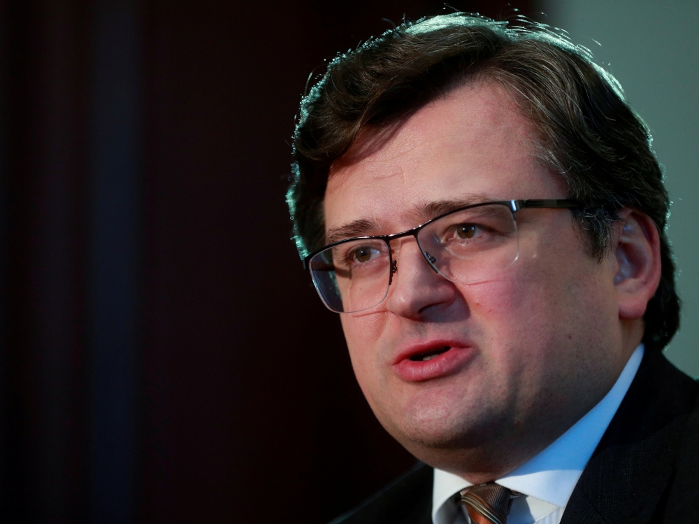 Ukraine's Foreign Minister Dmytro Kuleba speaks during an interview with Reuters in Kyiv, Ukraine April 21, 2021. Reuters/Valentyn Ogirenko/File Photo