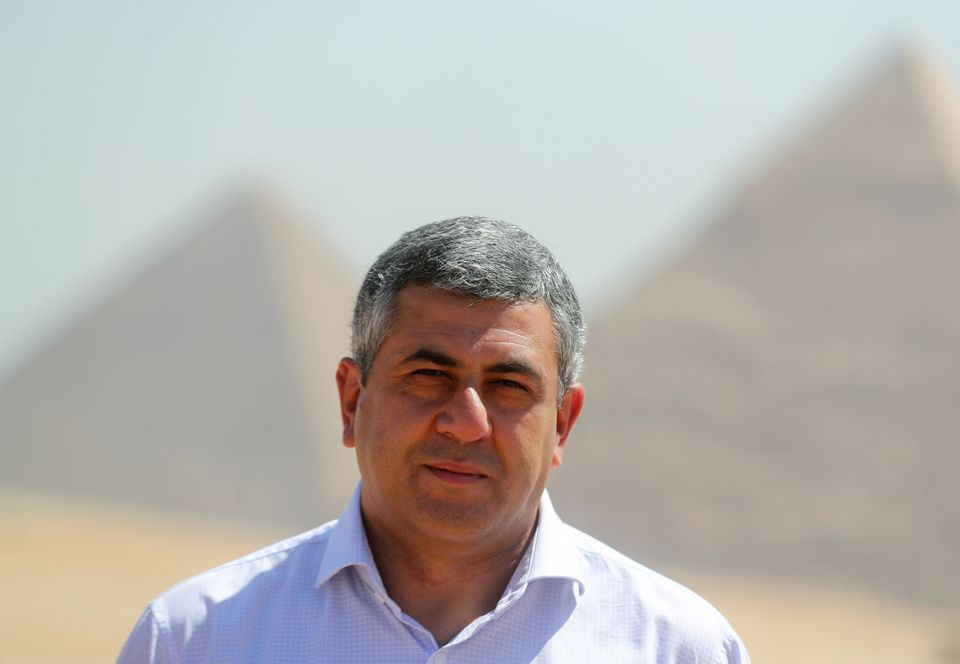 Zurab Pololikashvili, Secretary General of the World Tourism Organization (UNWTO), is seen during a visit to the Great Pyramid of Giza and the new Grand Egyptian Museum, following the outbreak of the coronavirus disease (COVID-19), in Cairo, Egypt, August 25, 2020. REUTERS/Mohamed Abd El Ghany