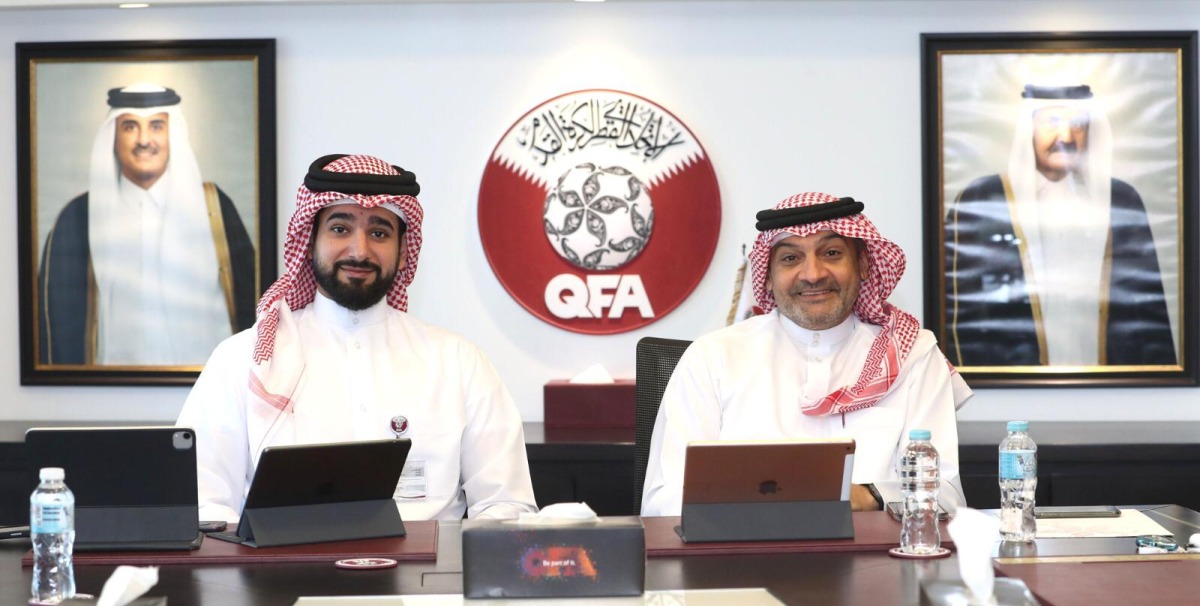 Mansoor Al Ansari, Secretary-General of QFA and Hani Ballan, member of the QFA Executive Office during the AFC Congress.