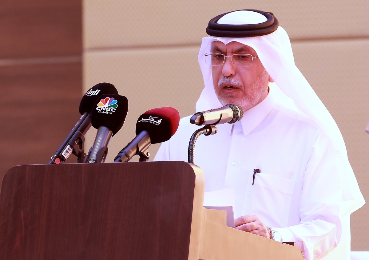 Deputy CEO of Dar Al Sharq, Jaber Al Harami addressing the conference. 