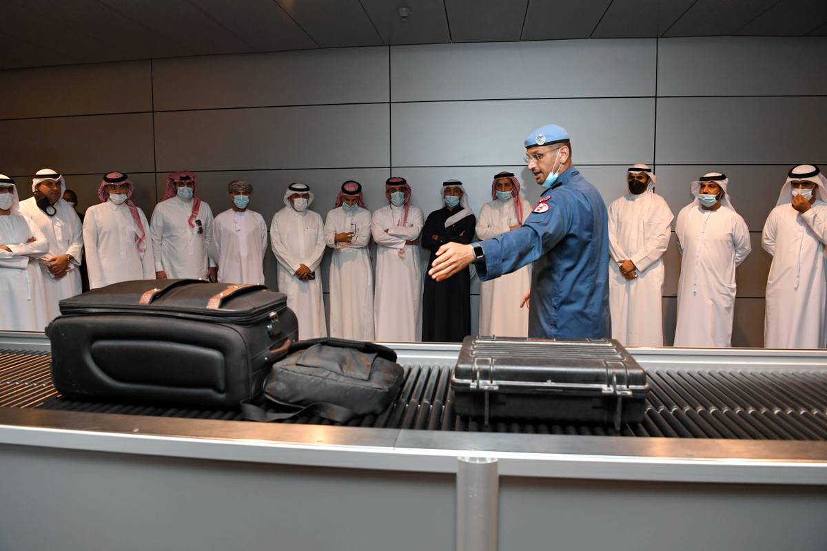 A delegation comprising officials from airport security in GCC countries visits Hamad International Airport.