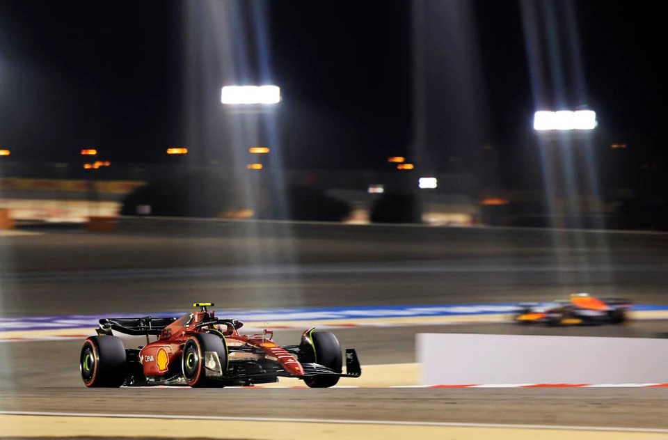 March 20, 2022 Ferrari's Carlos Sainz Jr. in action during the race REUTERS/Thaier Al-Sudani


