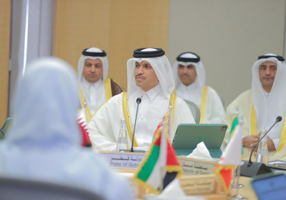 Qatar Olympic Committee (QOC) Secretary General Jassim bin Rashid Al Buenain and other officials during the meeting in Riyadh, yesterday.