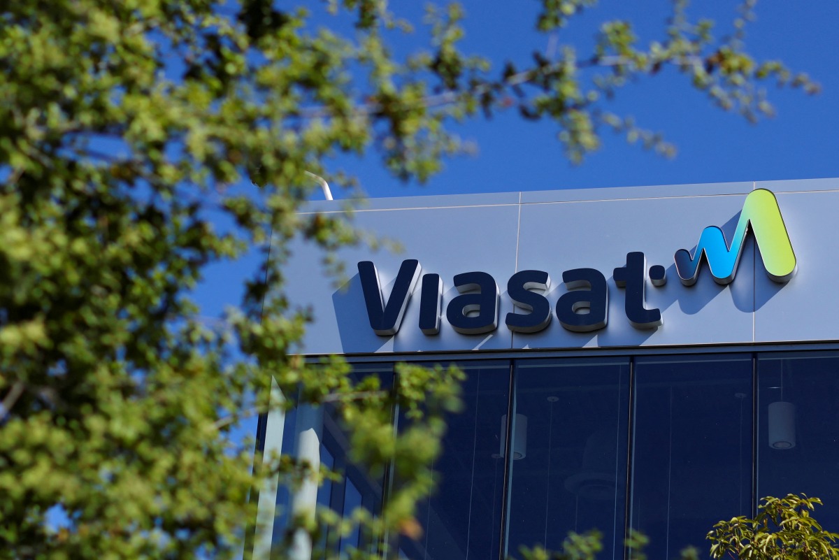 FILE PHOTO: Viasat offices are shown at the company's headquarters in Carlsbad, California, U.S. March 9, 2022. Picture taken March 9, 2022. REUTERS/Mike Blake/File Photo
