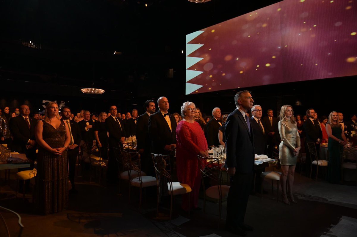 Participants during a ceremony held to mark 50th anniversary of Qatar US diplomatic relationship.