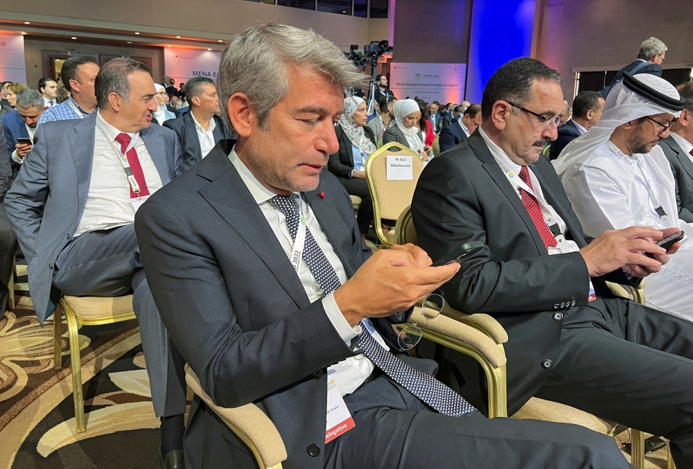 Walid Fayad, Lebanon's caretaker energy minister, is pictured before the start of the MENA Europe Future Energy Dialogue (MEFED) conference, at the Dead Sea, Jordan June 8, 2022. REUTERS/Jehad Shelbak