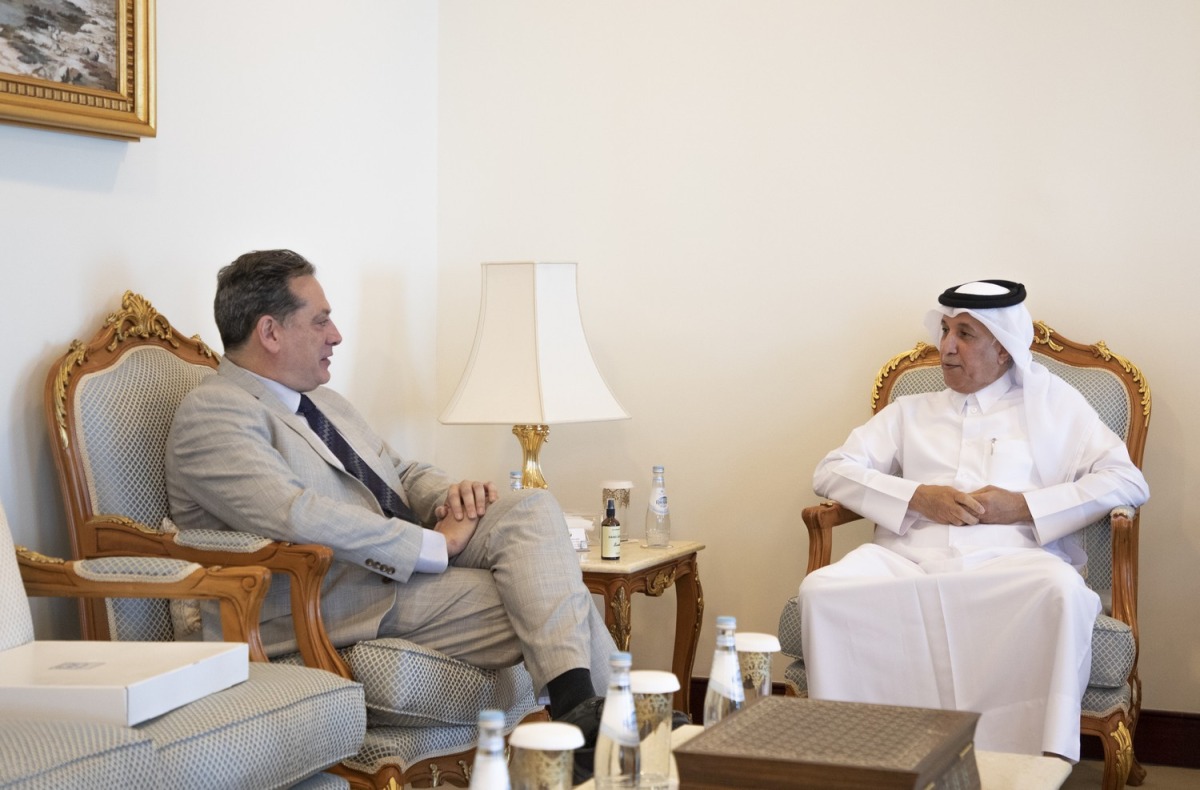 Minister of State for Foreign Affairs H E Sultan bin Saad Al Muraikhi meeting Ambassador of the Republic of Malta to Qatar H E Charles Sultana yesterday.