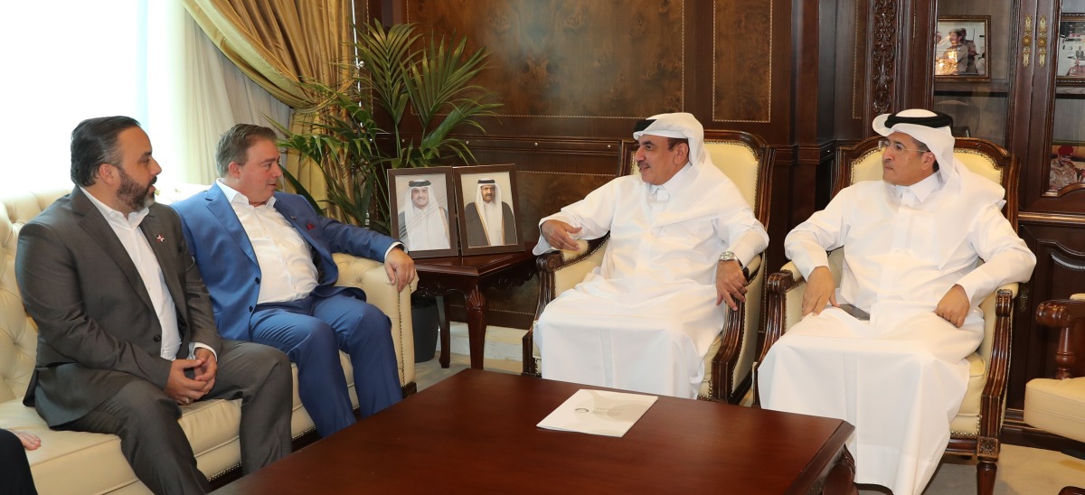 Minister of Transport H E Jassim Saif Ahmed Al Sulaiti meeting the Dominican Republic officials.