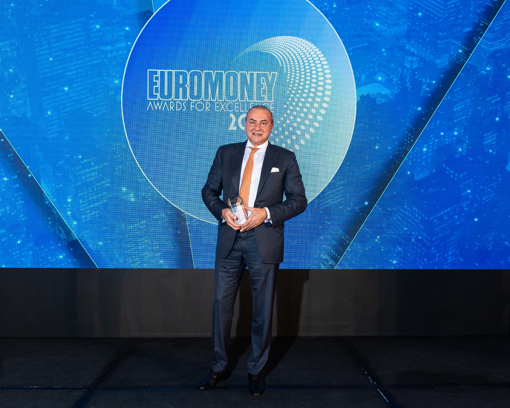 Bassel Gamal, QIB Group CEO during the award ceremony.