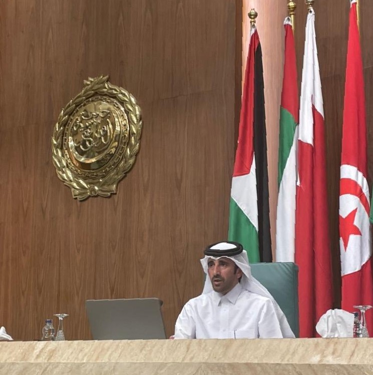 Director of Legal Affairs at NHRC H E Nasser Marzouq Al Marri taking part in the conference. 