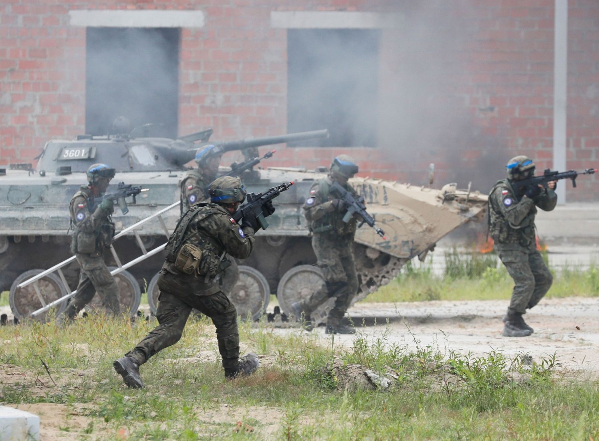 Servicemen from Poland take part in a large military exercise entitled 