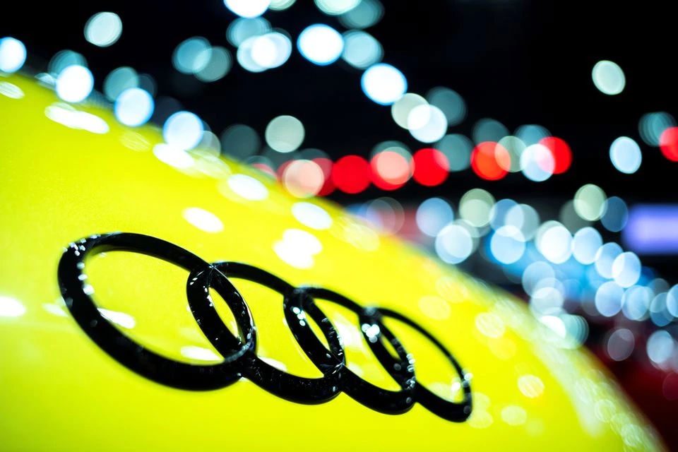 The Audi logo is pictured at the 43rd Bangkok International Motor Show, in Bangkok, Thailand, March 22, 2022. REUTERS/Athit Perawongmetha

