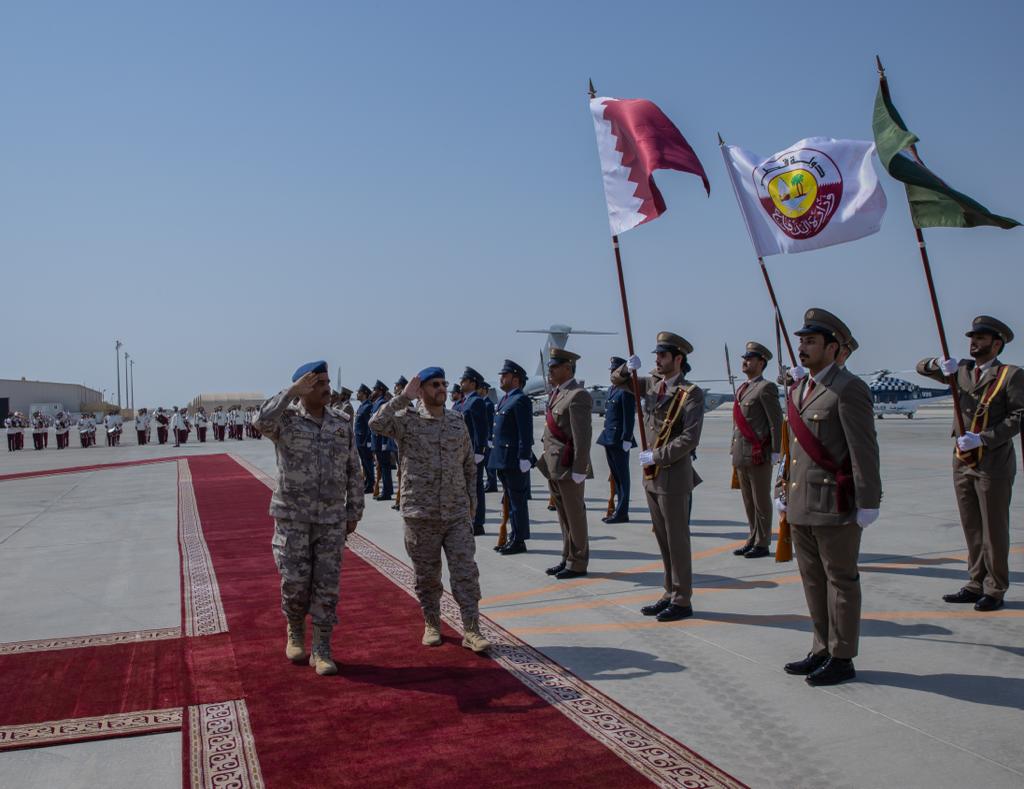 A guard of honour for the visiting Chief of the Saudi General Staff H E Lieutenant General Fayyad bin Hamed Al Ruwaili.