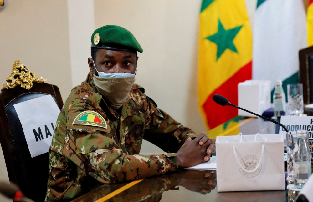Colonel Assimi Goita, leader of Malian military junta, attends the Economic Community of West African States (ECOWAS) consultative meeting in Accra, Ghana, on September 15, 2020. File Photo / Reuters
