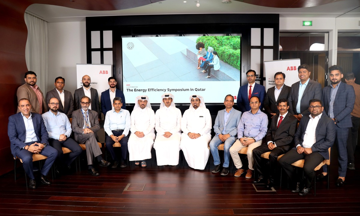 ABB and Kahramaa officials during the Energy Efficiency Symposium held recently.