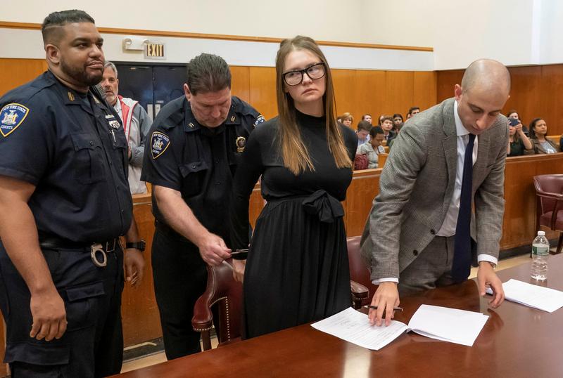 Anna Sorokin reacts during her sentencing at Manhattan State Supreme Court New York on May 9, 2019. File Photo / Reuters
