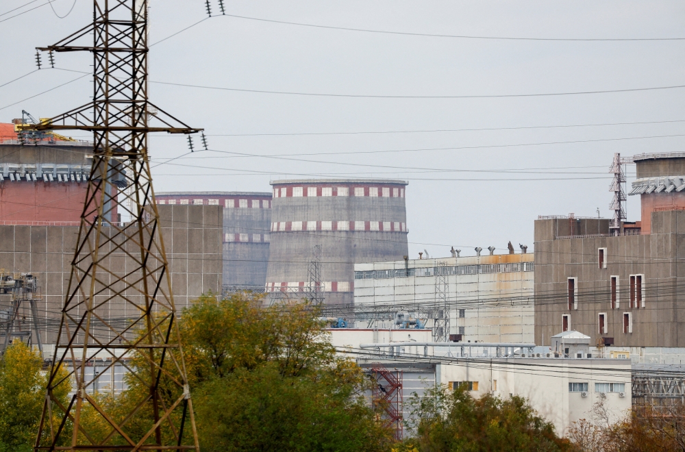 A view shows the Zaporizhzhia Nuclear Power Plant in the course of Russia-Ukraine conflict outside Enerhodar in the Zaporizhzhia region, Russian-controlled Ukraine, October 14, 2022. REUTERS