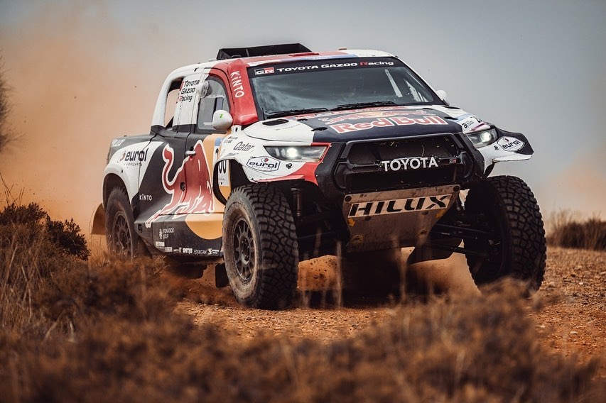 Toyota Gazoo Racing's Qatari driver Nasser Saleh Al Attiyah in action during the opening stage of 2022 Andalucia Rally, yesterday.