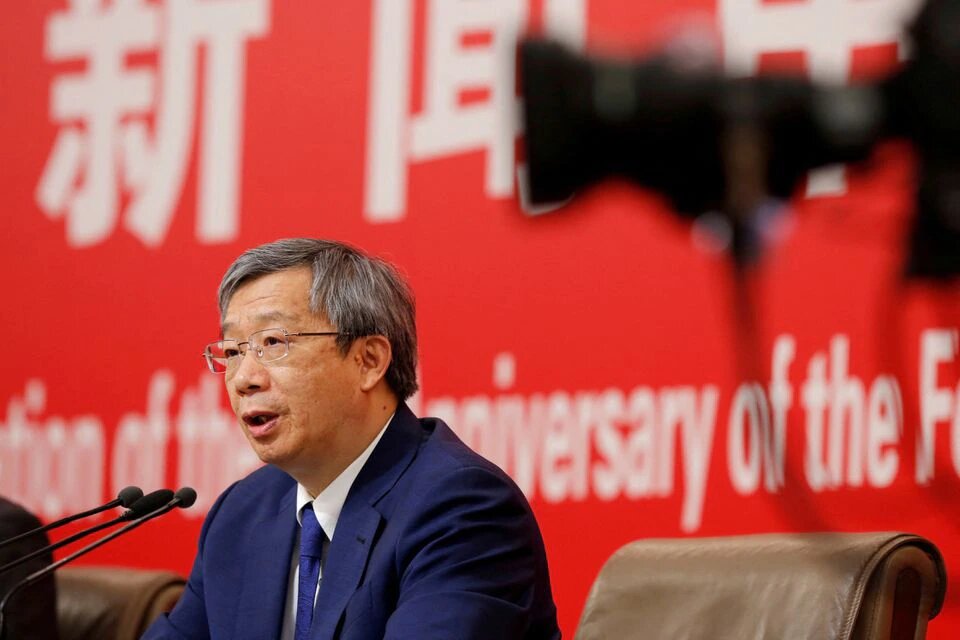 Governor of People's Bank of China (PBOC) Yi Gang attends a news conference on China's economic development ahead of the 70th anniversary of its founding, in Beijing, China, on September 24, 2019. File Photo / Reuters
