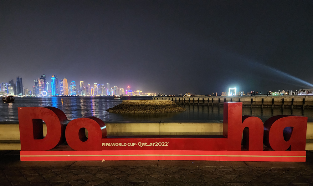 A view of the Doha Corniche ahead of the FIFA World Cup Qatar 2022. Pic: Abdul Basit
