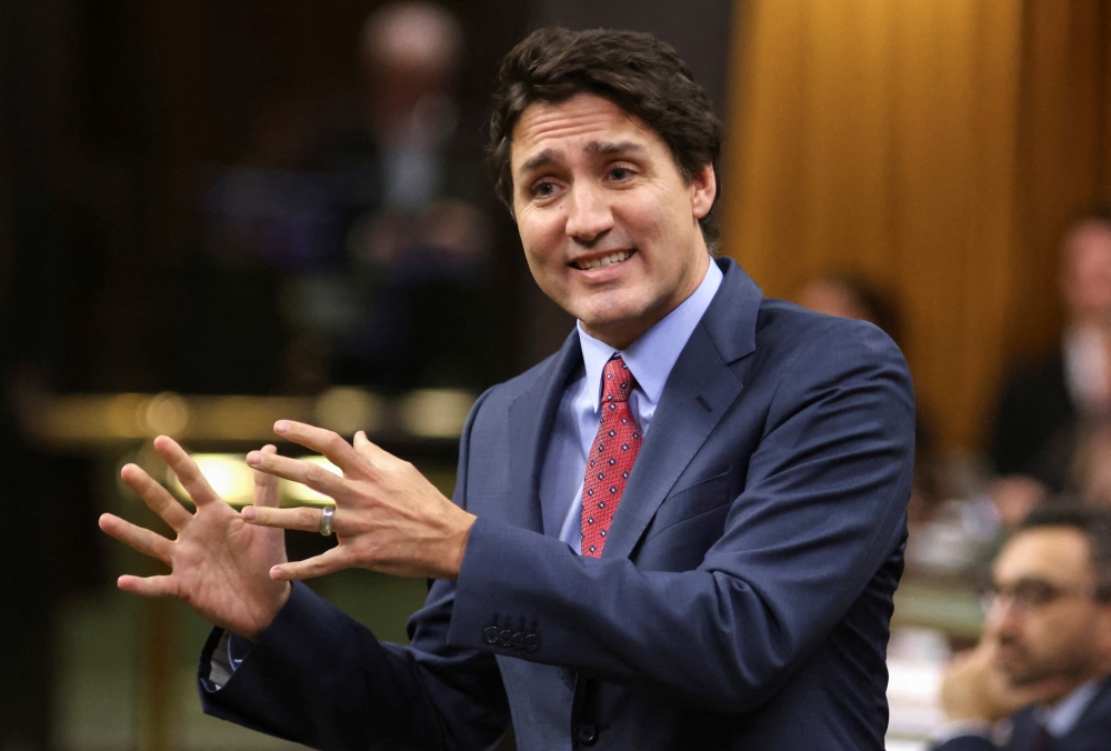 Canada's Prime Minister Justin Trudeau speaks in parliament during Question Period in Ottawa, Ontario, Canada, on December 8, 2022. REUTERS/Patrick Doyle
 
