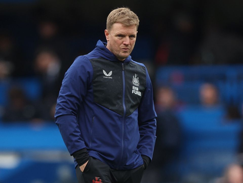 Newcastle United manager Eddie Howe during the Premier League match between Chelsea and Newcastle United at Stamford Bridge, London, on March 13, 2022.  File Photo / Reuters