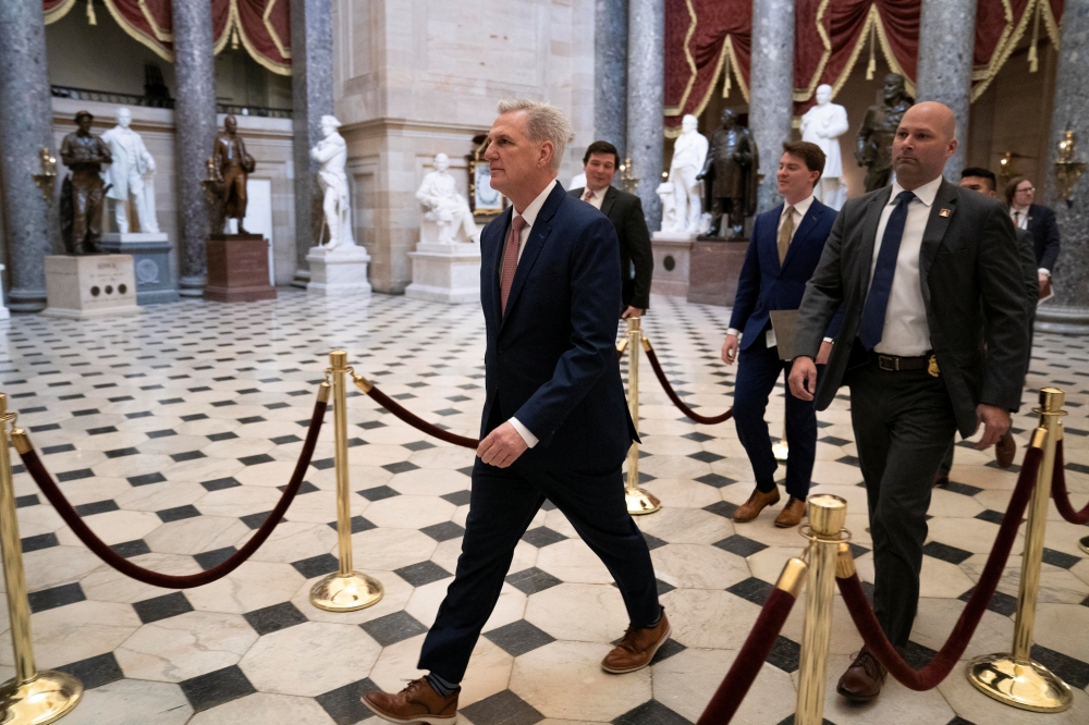 House Speaker Kevin McCarthy (R-CA) walks to his office from the House floor at the U.S. Capitol in Washington, D.C., U.S., January 10, 2023. Reuters/Sarah Silbiger
