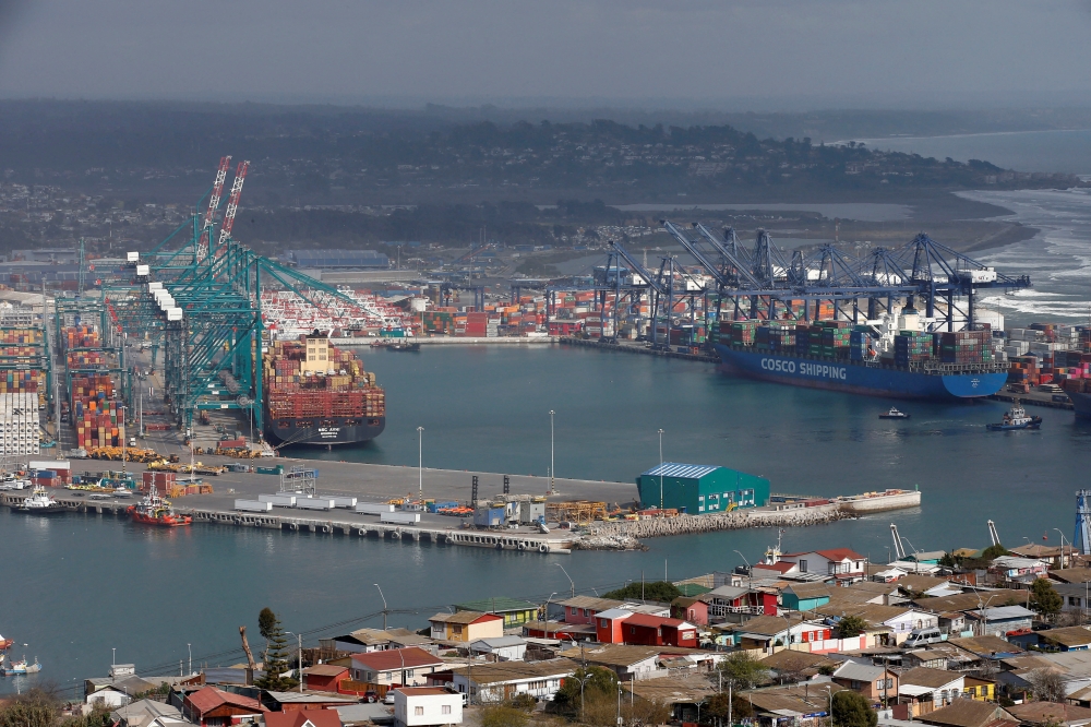 File Photo: A panoramic view of the San Antonio port, Chile, August 6, 2019. (REUTERS/Rodrigo Garrido)