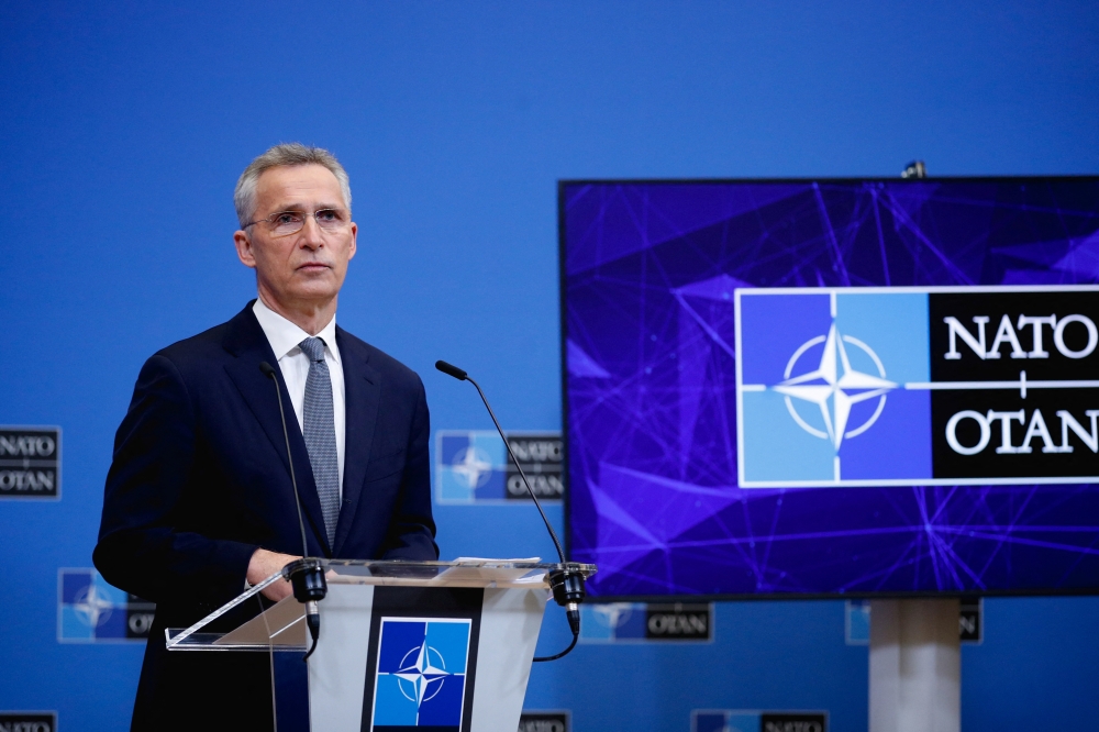 File photo: NATO Secretary-General Jens Stoltenberg gives a news conference ahead of a meeting of NATO defence ministers in Brussels, Belgium February 15, 2022. REUTERS.

