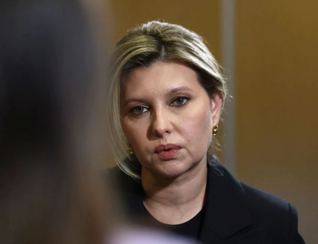 File Photo: Ukraine's first lady, Olena Zelenska, speaks during an interview with Reuters on November 2, 2022. (REUTERS/Pedro Nunes)