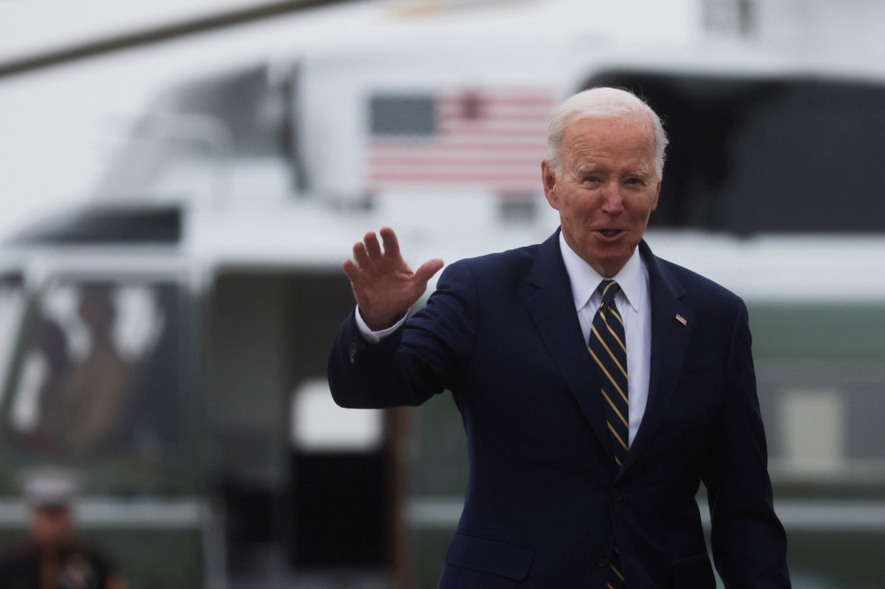 US President Joe Biden departs for travel from Joint Base Andrews, to view storm-damaged areas of California's central coast, Maryland, US, January 19, 2023. (REUTERS/Leah Mills)