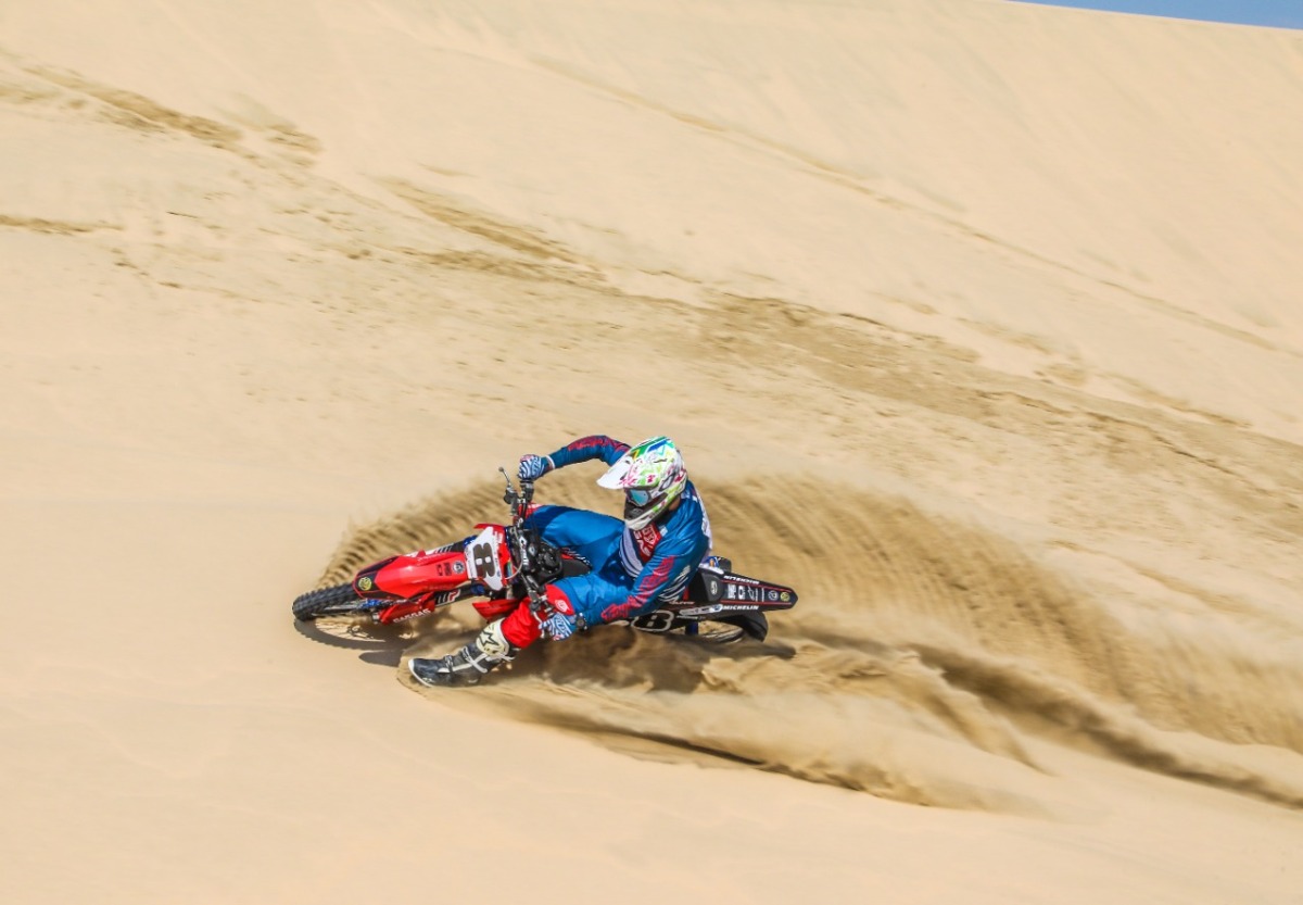 Michael Anderson in action during the opening round of the Qatar Off Road Championship. 