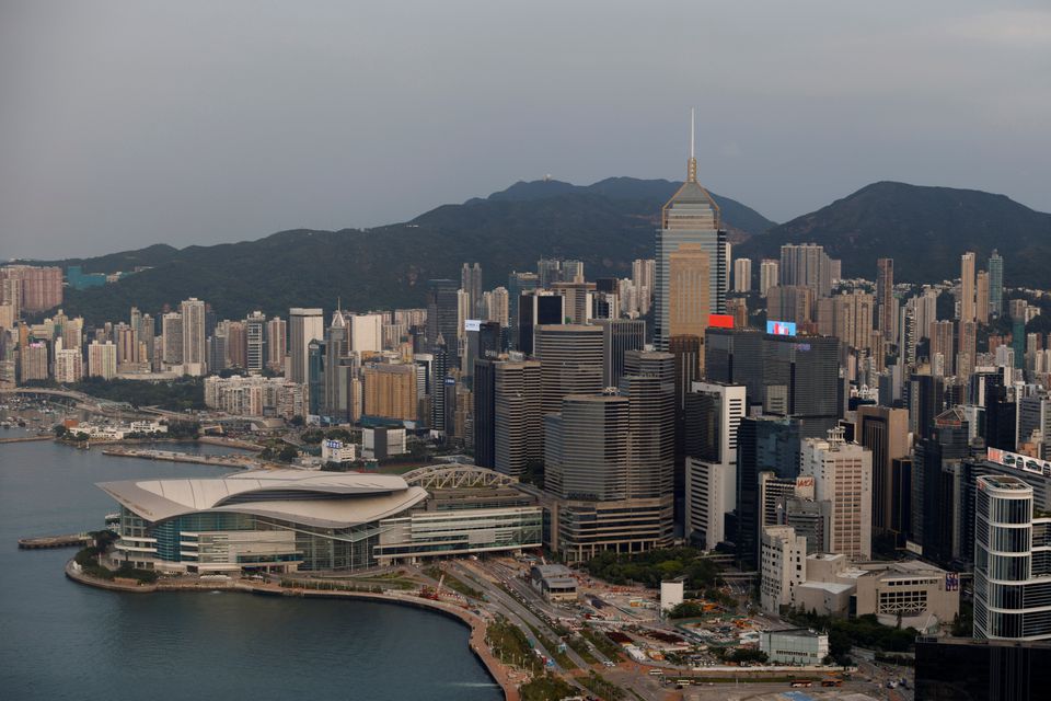 [1/2] A general view showing the Central Business District, in Hong Kong, China, September 15, 2021. REUTERS/Tyrone Siu





