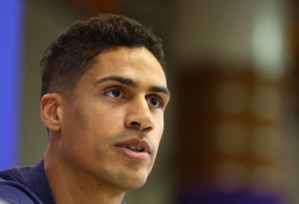 Soccer Football - FIFA World Cup Qatar 2022 - France Press Conference - Al Sadd SC Stadium, Doha, Qatar - December 12, 2022 France's Raphael Varane during the press conference. REUTERS/Bernadett Szabo
