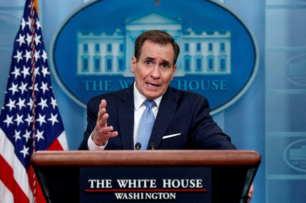 John Kirby, National Security Council Coordinator for Strategic Communications, answers questions during the daily press briefing at the White House in Washington, US, January 25, 2023. (REUTERS/Evelyn Hockstein)